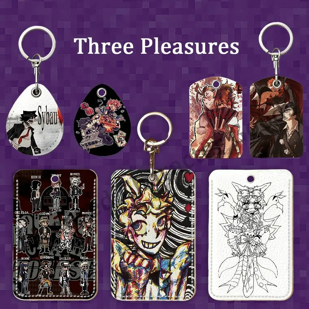 J-Jackpot Crash Course Custom Access Card Case Leather Card Holder Keychain Key Ring Transportation Card Case Gifts