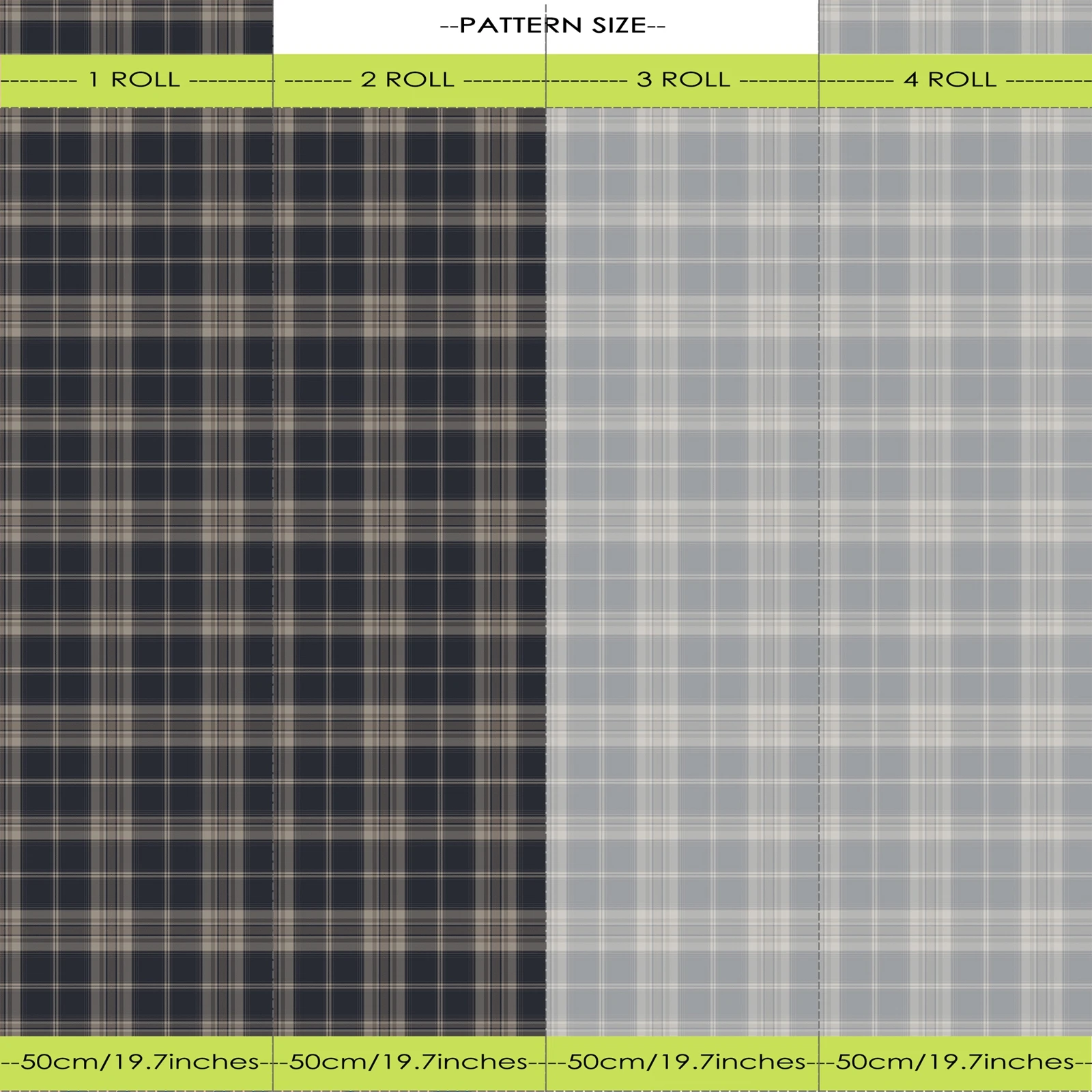 Tradycyjna tapeta ścienna w kratę, ciemnoniebieska tapeta w kratę z beżowymi akcentami, samoprzylepna tapeta ścienna do łazienki, 50 cm * 300 cm