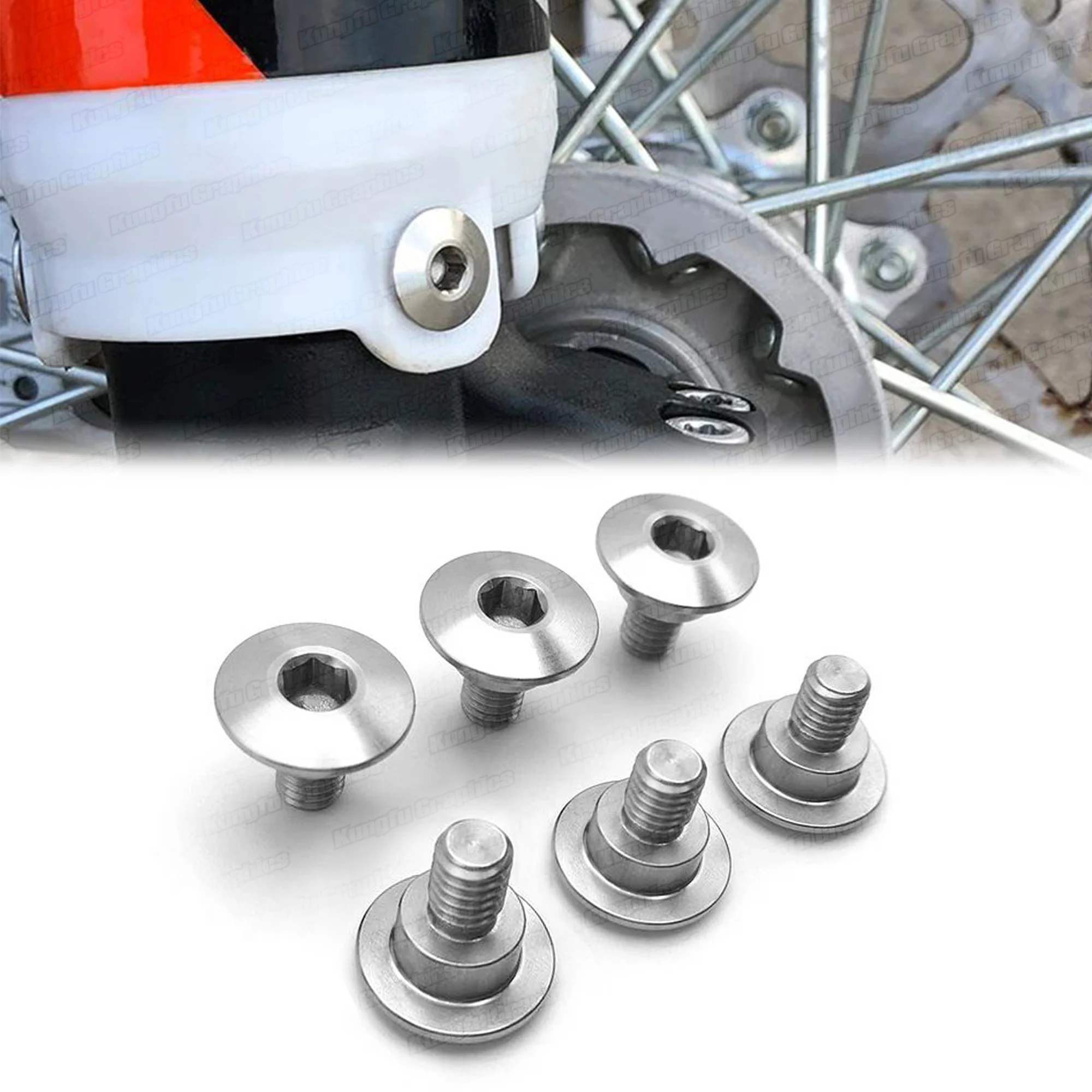 

JY Racing Front Fork Guard Screws Bolts for CR125 CR250 CRF250R 450R CRF250X CRF450X CRF250L CRF450L CRF250RX CRF450RX CRF450RWE