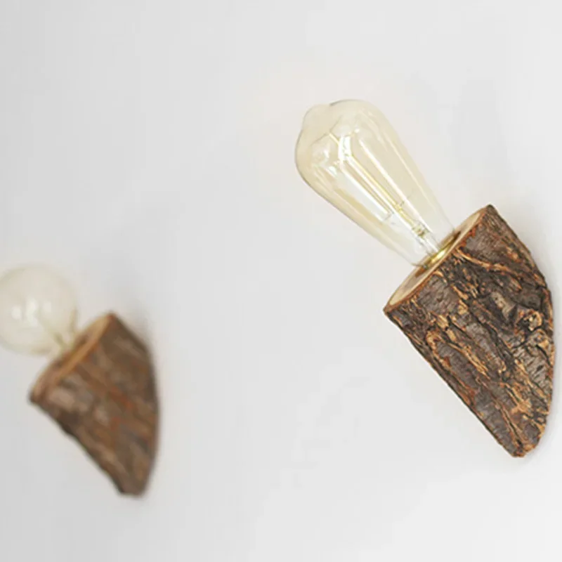 

Wild Elm Wooden Wall Sconce Lamp Natural Wood Wall Light Home Dinning Bedroom Restaurant Hotel Bedside Lighting