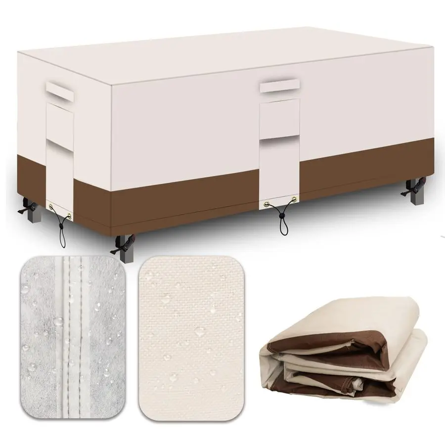 

Heavy Duty Patio Furniture Covers Waterproof, 600D Outdoor Furniture Cover Waterproof for Sectional Sofa Couch, Outdoor Dining T