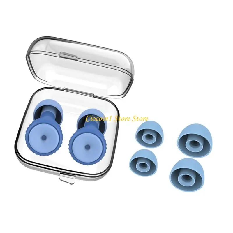 A3PC Waterproof Earplugs with Adjustable Tips for Noise Reduction Swimming Comfort Fit