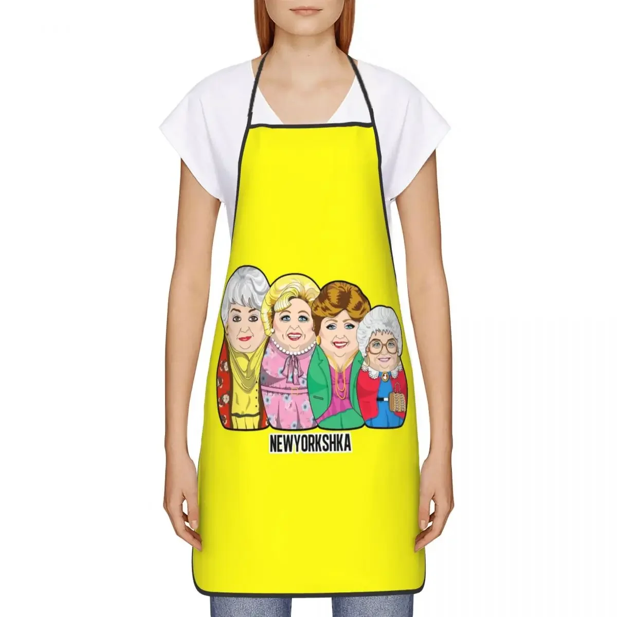 Golden Girls Character Dolls Apron Adult Women Men Chef Tablier Cuisine for Cooking Kitchen Dorothy Rose Blanche Sophia Baking