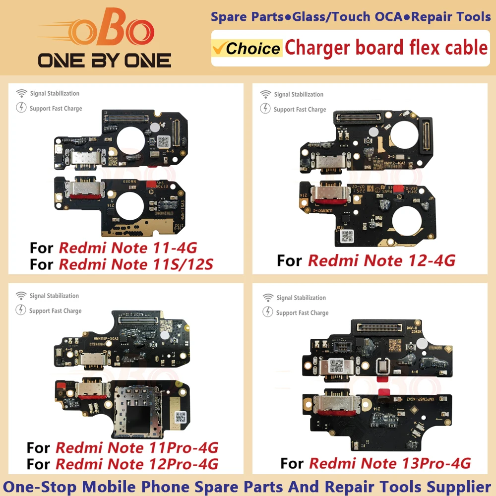 USB Charging Dock Board For Redmi Note 11 11S 12 12S 13 PRO 4G 5G Charger Port Connector Flex Cable Repair Parts  (1PC)