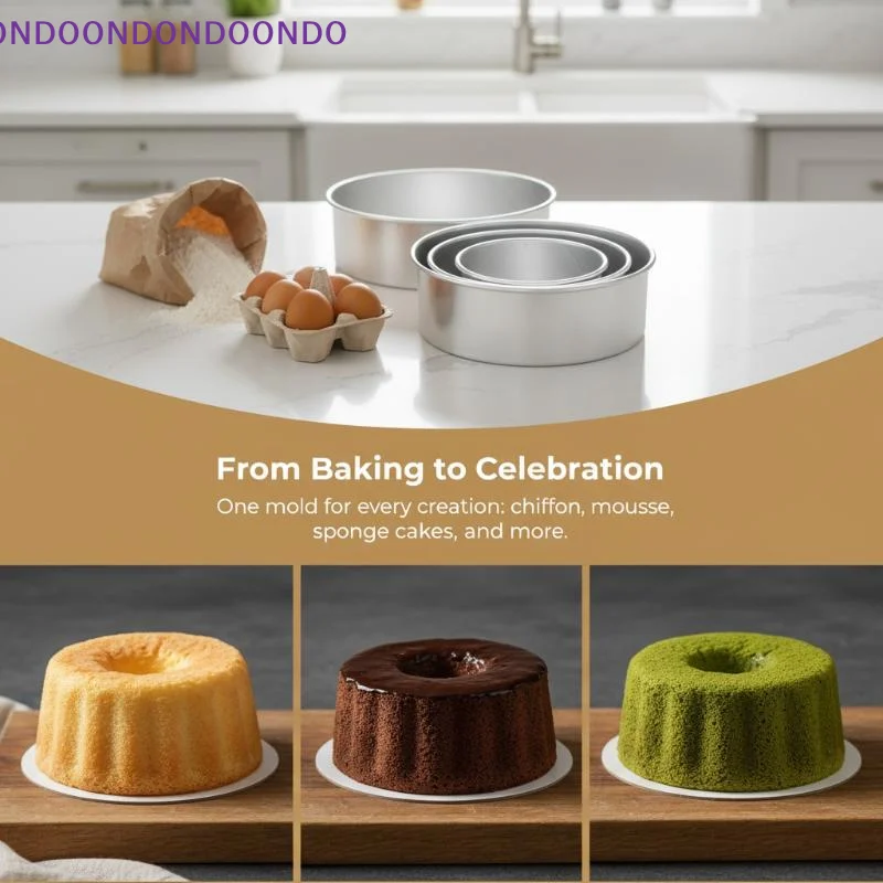 Anodized Aluminum Alloy Round Cake Baking Pans Removable Bottom Leakproof 4-10in for Home & Small Bakery Use
