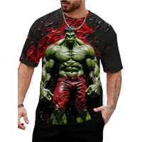Disney Summer Men Marvel T-Shirt 3D Printed The Hulk Tops Tees Male Casual Crew Neck Short Sleeve Clothing Fashion Streetwear