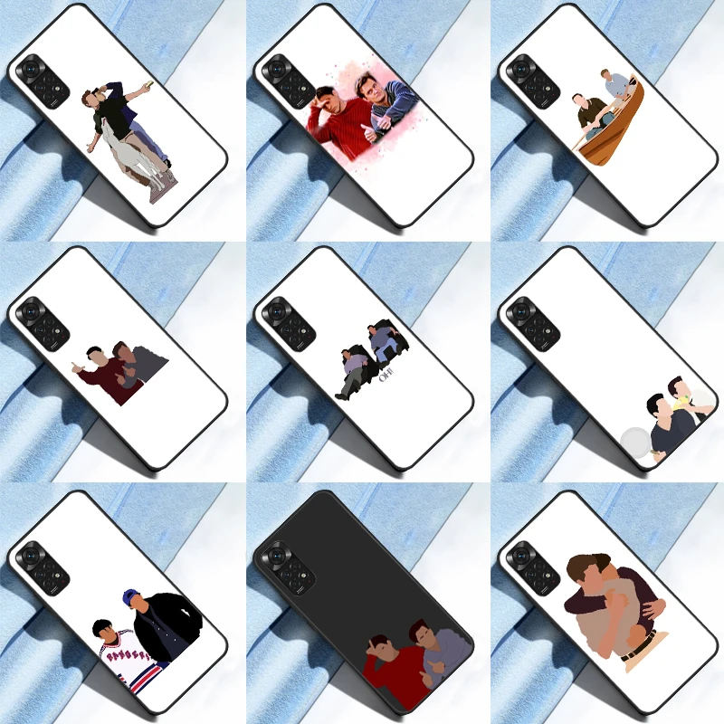 Friends Chandler And Joey Case For Xiaomi Redmi Note 12 Pro 8 9 10 11 Pro Note 12S 11S 10S 9S Redmi 12C 9C 10C Cover