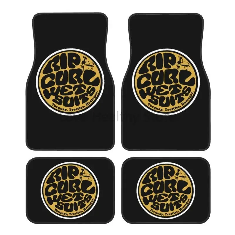Rip Curl Australia Surf Alfombrillas de coche Alfombras antideslizantes Alfombras delanteras y traseras Alfombrillas de coche Juego de 4 piezas Accesorios para automóviles Decoración