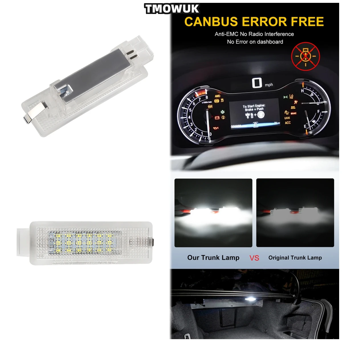 

Super Bright 12V LED Trunk Light For VW Golf Mk4-Mk7 Jetta Passat CC - CANbus Error-Free Energy Saving Interior Dome Light