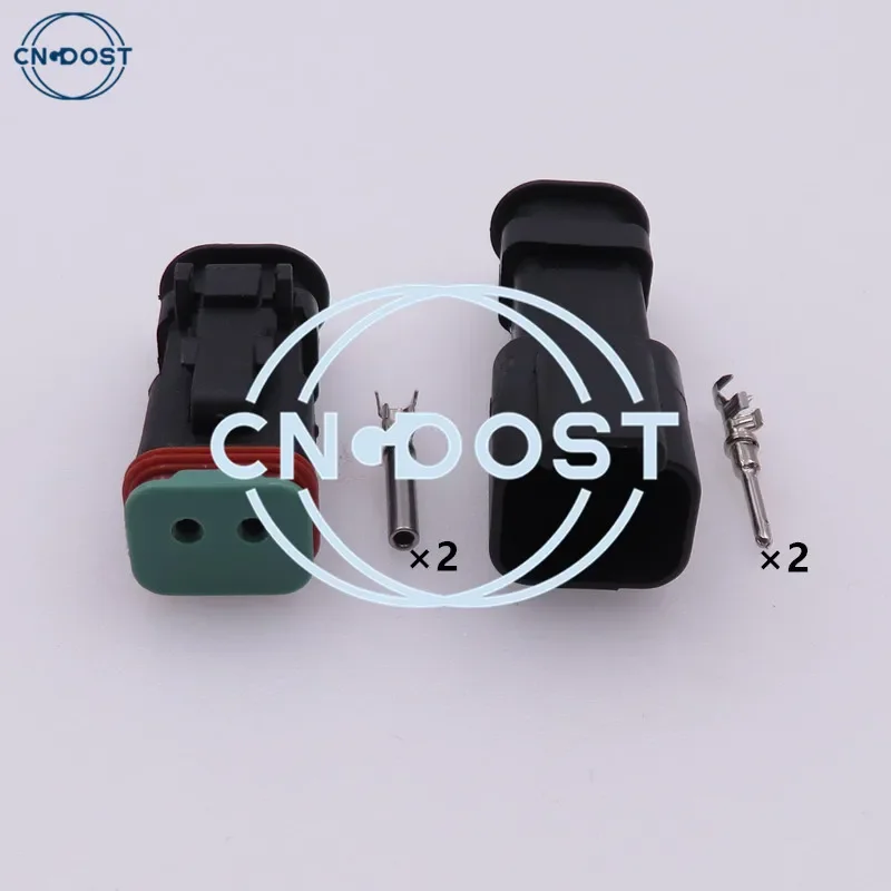 

1 Set 2 Pin AC Assembly Waterproof Fuel Spray Nozzle Cable plug Male and Female Docking socket DT04-2P-E008 DT04-2S-E008