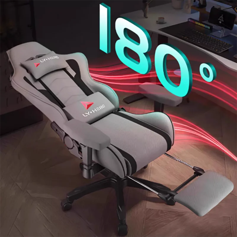 Silla de oficina minimalista y moderna, sillón ergonómico Para juegos, cómoda, con respaldo alto, muebles Para ordenador, color gris