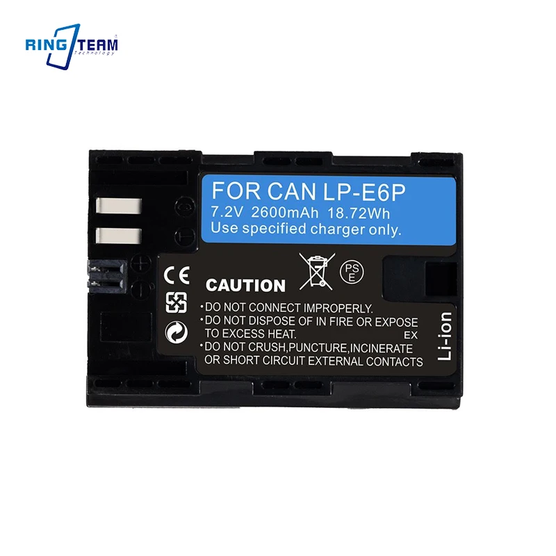 1 peça 2600mah 7.2v LP-E6P lp e6p bateria para câmera canon eos r5 ii