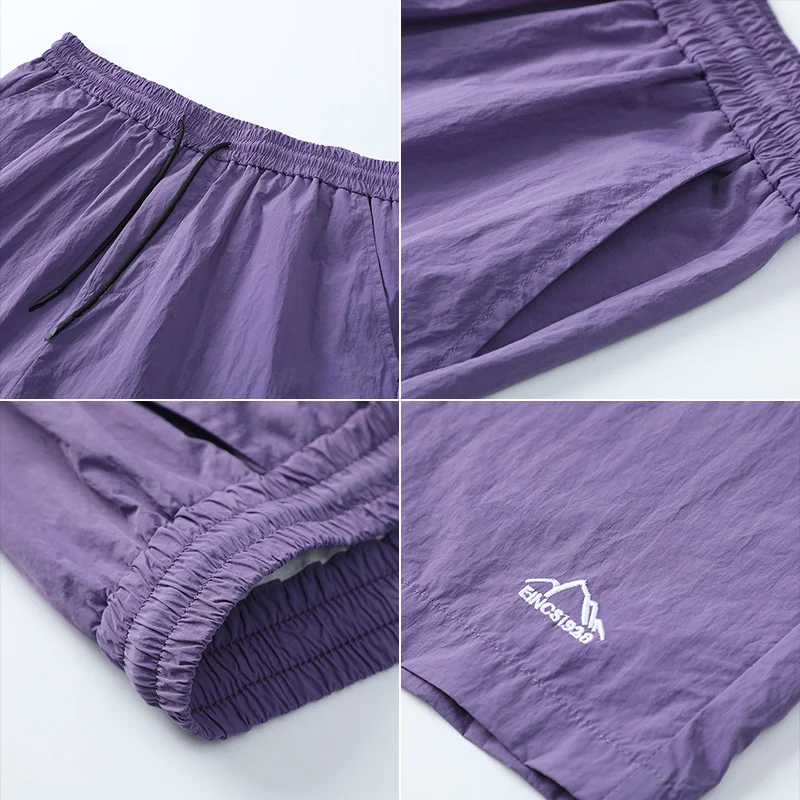 Pantaloncini ricamati estivi da uomo Pantaloncini moda da jogging Pantaloni corti traspiranti Pantaloncini maschili Pantaloni casual Pantaloncini sportivi larghi semplici