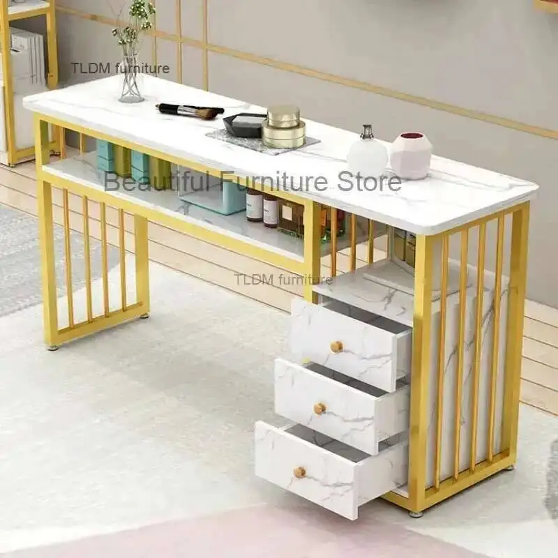 Moderno e minimalista ins salão de beleza móveis mesas de unhas luxo único profissional manicure mesa salão de beleza moda mesa de unhas c