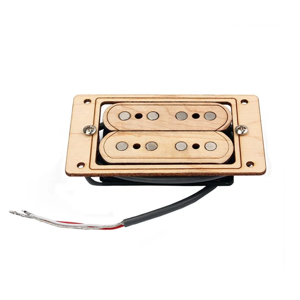 GMB507 Hand Wound Humbucker Set Wood And Fiber Four Strings Pickup For Cigar Box Guitar