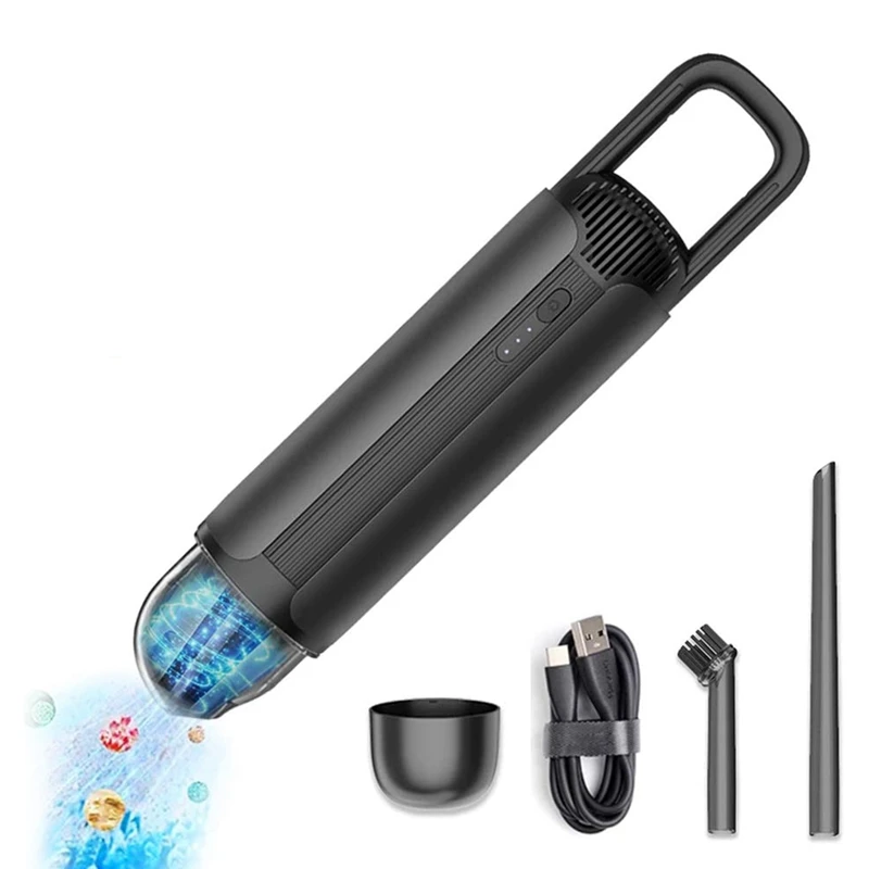 

Car Vacuum, Car Vacuum Cleaner With High Power Mini Portable Cordless Handheld Vacuum USB Rechargeable Battery