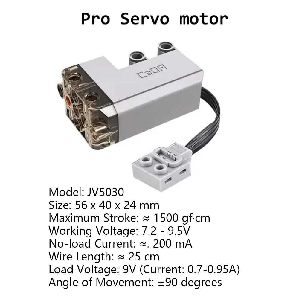 Piezas técnicas CaDA, servomotores de potencia MOC, bloques de construcción profesionales, funciones de potencia, actualización del modelo de camión y coche, Compatible con Legoeds