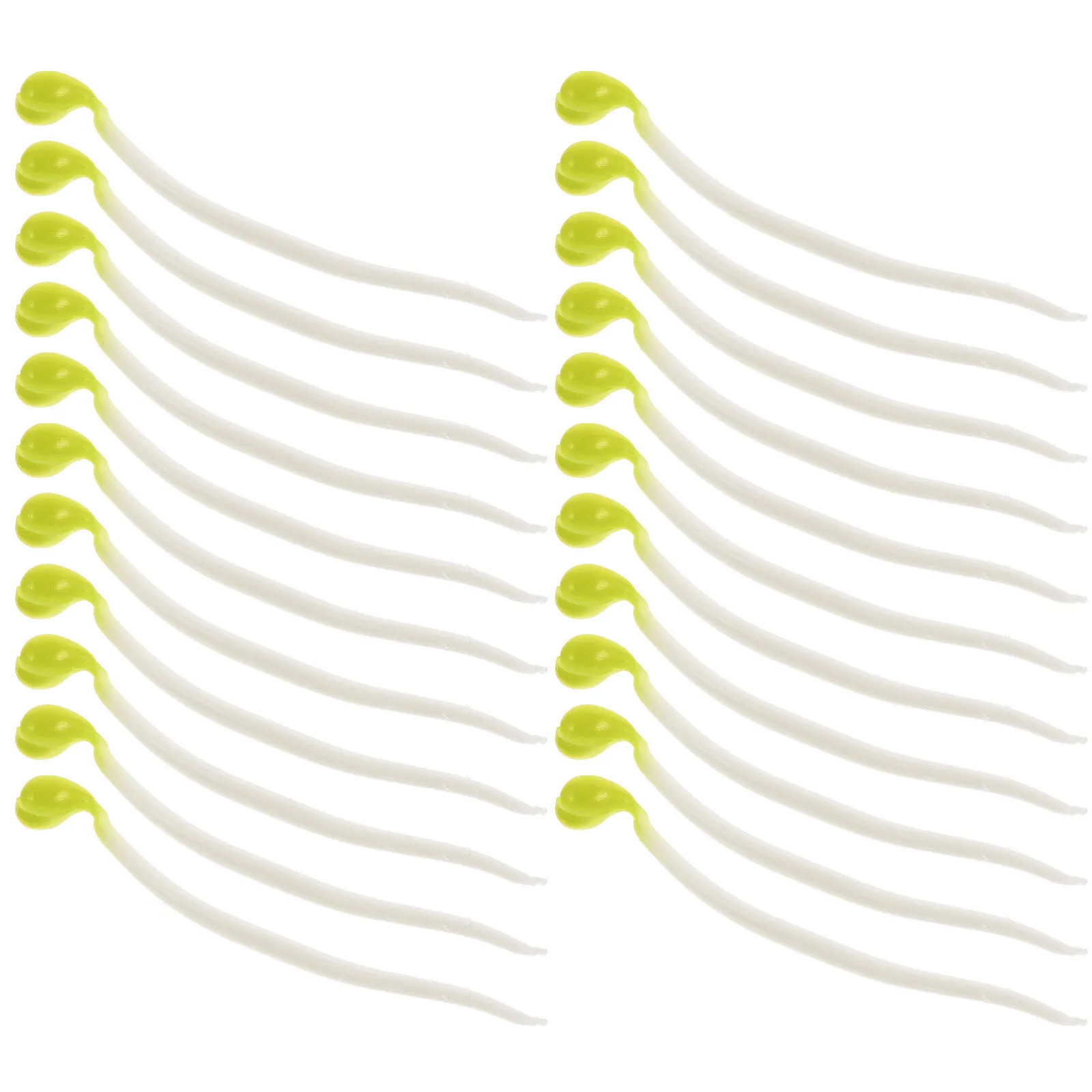 

50Pcs Stress Relief Bean Sprouts Artificial Vegetable Decor Photoing Food Prop Decorative Realistic Sprout Displaying Accessory