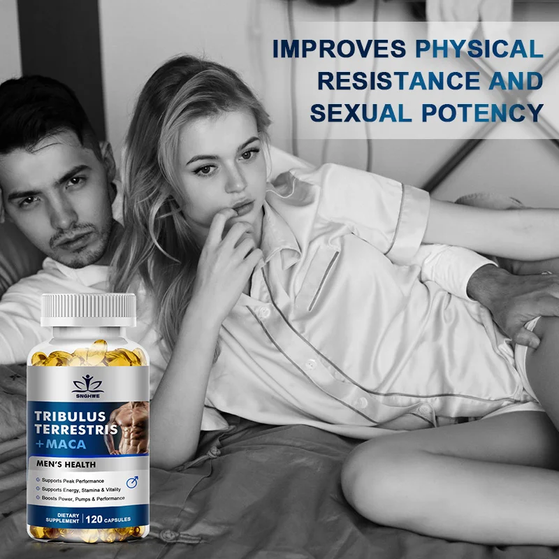 2PCS Men\'s L-Arginine Endurance Tribulus Terrestris Capsules Male and Female Supplements-Muscle Mass, Endurance and Vitality