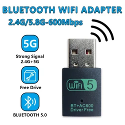 OPTFOCUS Adaptador Wifi 150Mbps 802.11b g n ac USB Adaptador Wifi Para PC Win7 8 10 11 adaptador wifi sem fio Bluetooth 4.2 Lan Card