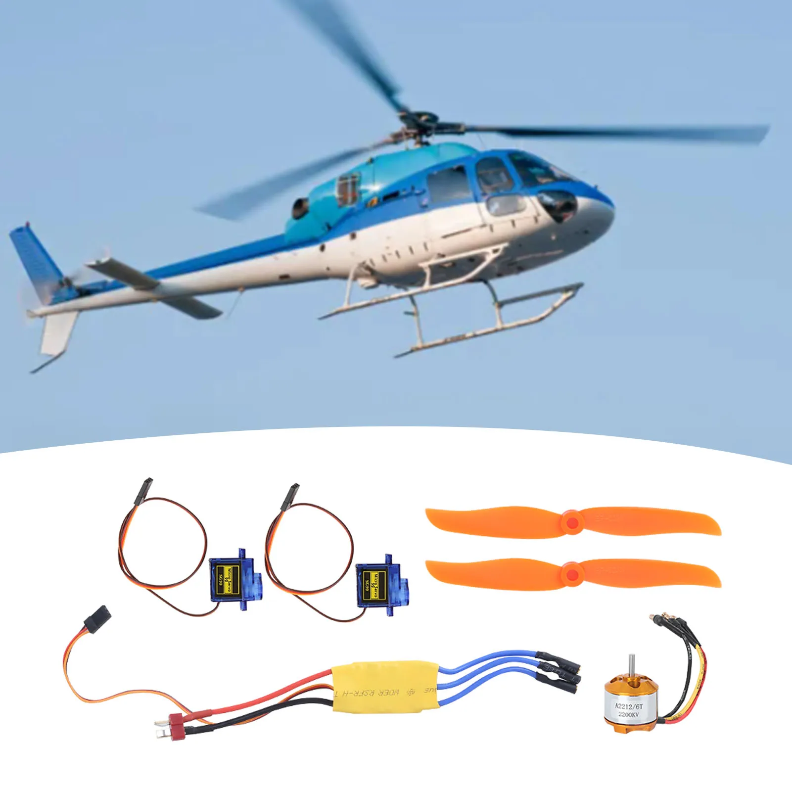 2200KV 브러시리스 모터 30A ESC A2212 2200KV 브러시리스 모터 30A ESC SG90 9G 서보 6035 프로펠러 RC 비행기용 서보