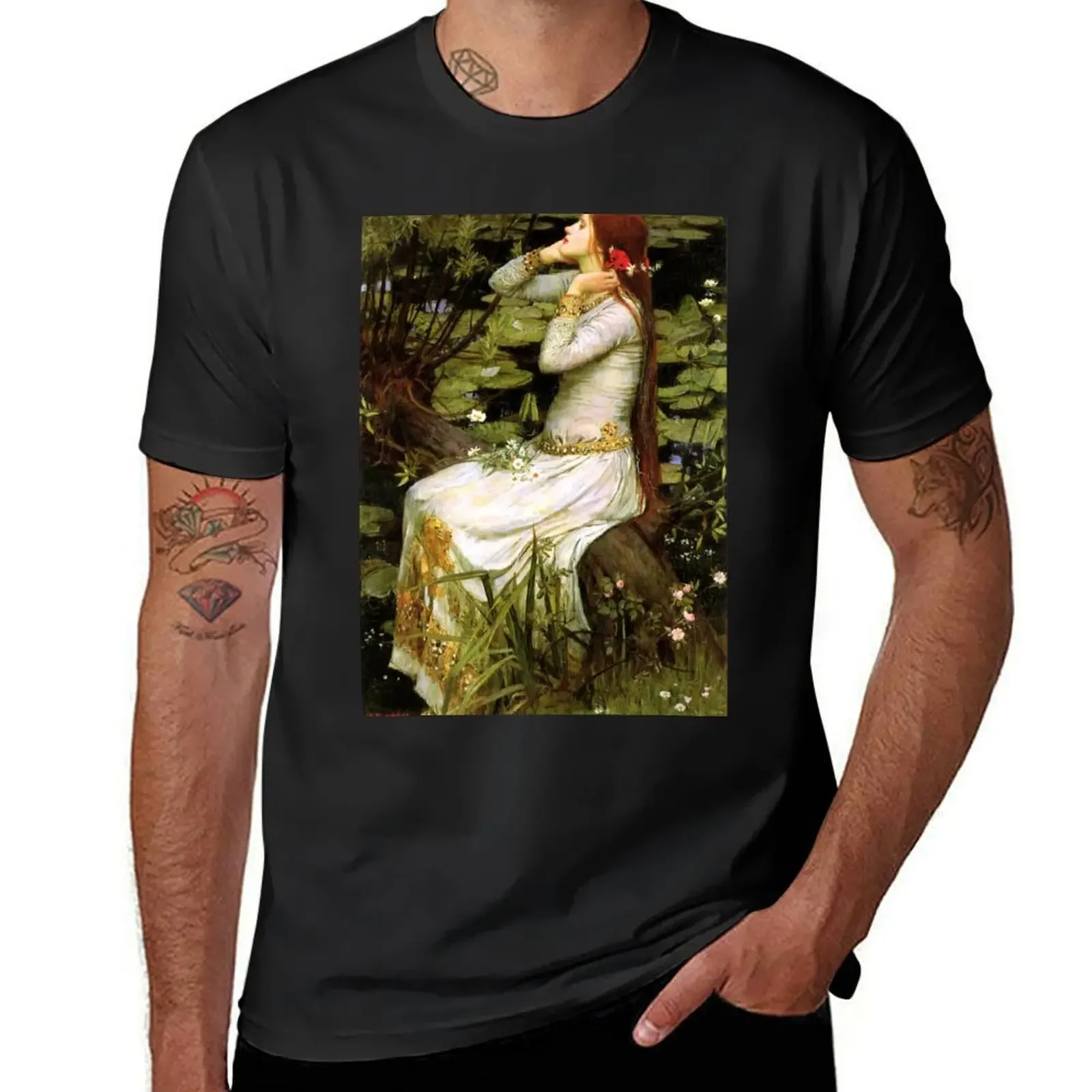 Ophelia 1894 - John William Waterhouse T-Shirt summer top graphics summer clothes mens clothes