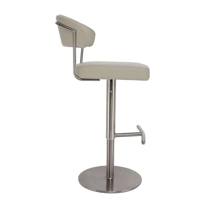 

# Hot Simple High-End Coffee Bar Chair Lift Rotating Leather Bar Stool For Kitchen Chair