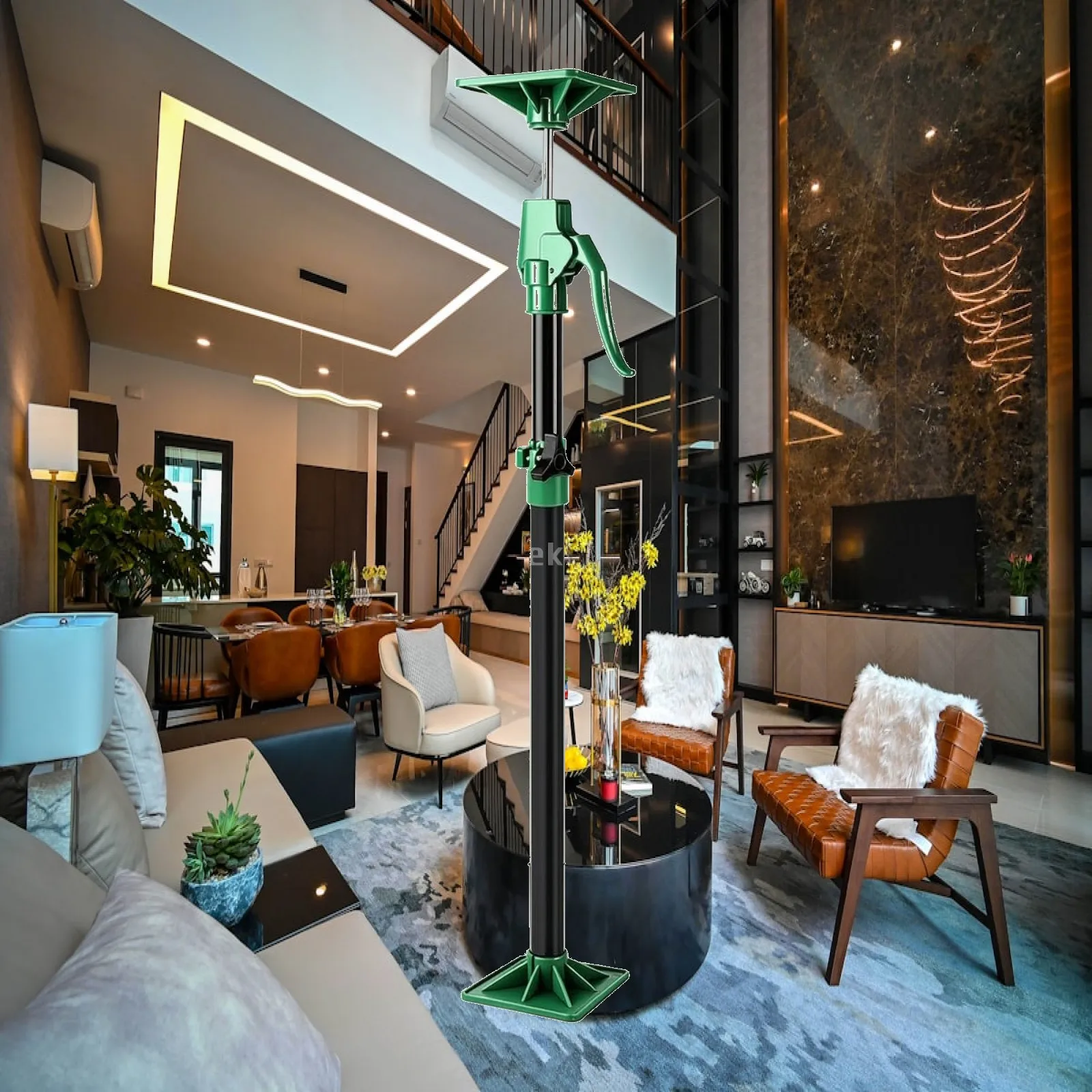 2 Pieces Telescopic Support Rod Adjustable Cabinet Support Rod Hardware Long-Lasting Jack Secure for Carpenters, Home Renovation