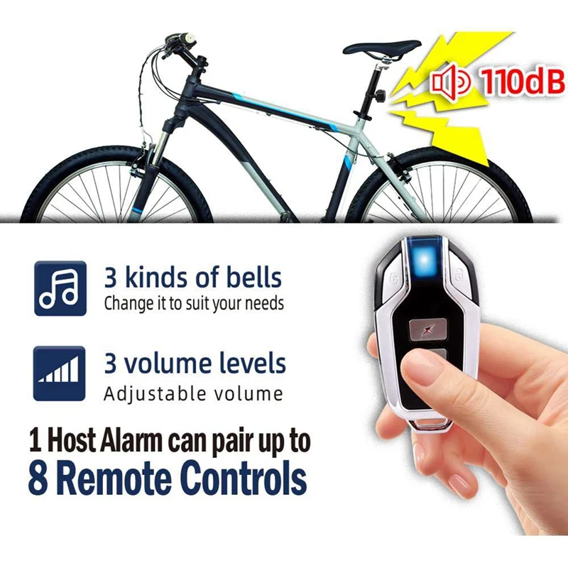 Vibration Alarm Wireless USB Charging Alarm Sensitive And Responsive Anti-Theft Bicycle Alarm