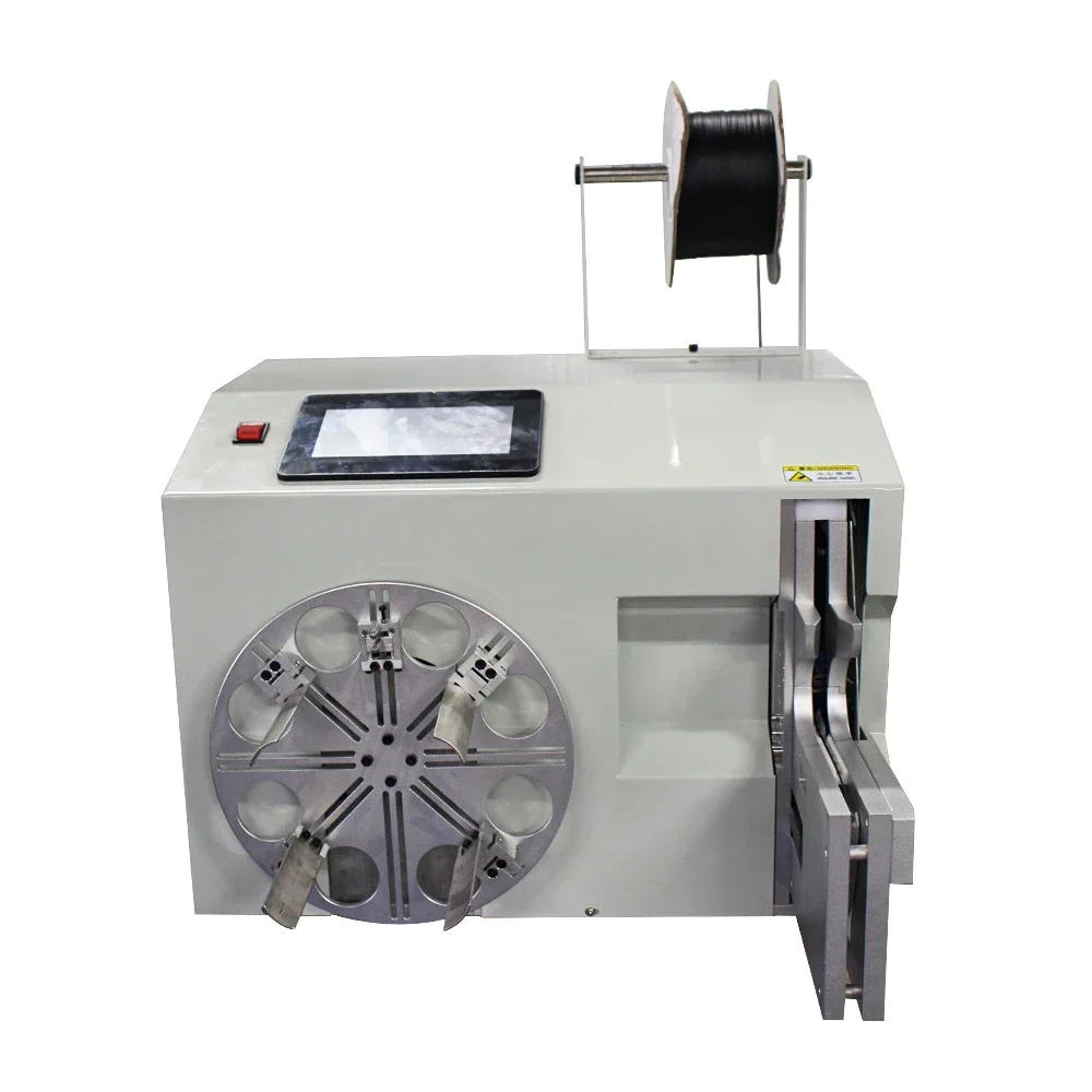 LY Semi-automatic Cable Winding and Binding Machine 5-30 18-45 40-80MM Touch Screen Cable Wire Coil Winder with PLC Controller