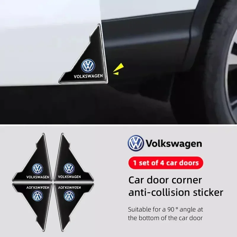 

4Pcs Car Door Silicone Buffer Sticker Anti Collision Scratch For VW GTI Polo Golf Passat Tiguan Arteon Touareg Taigo Caddy Jetta