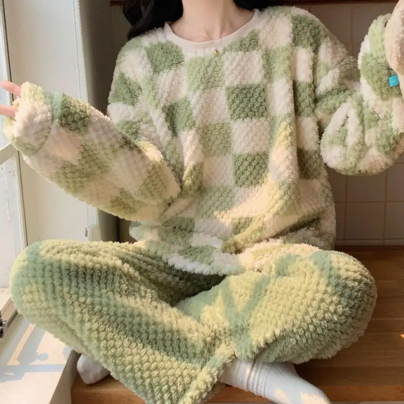 ملابس نسائية بيجامات شتوية سميكة تحافظ على الدفء منتج ضرب الموضة في الهواء الطلق في المنزل رائع لطيف للسفر في الفصول الأربعة