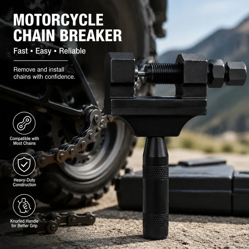 Manual Heavy‑duty Chain Breaker, Motorcycle Chain Cutting Tool, Universal Motorcycle Chain Link Disassembly and Assembly Tool.