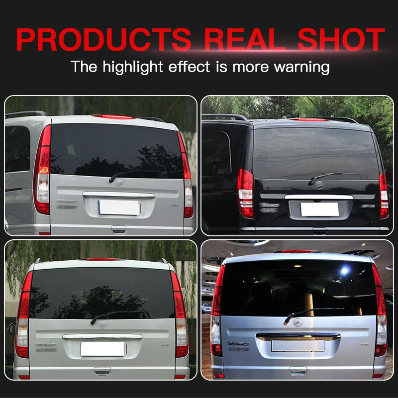 1PC LED High Mount Third Brake Light Canbus For Mercedes-Benz V-Class Vito Viano W639 Tail Stop Warning Fog Lamp Car Accessory - view 6