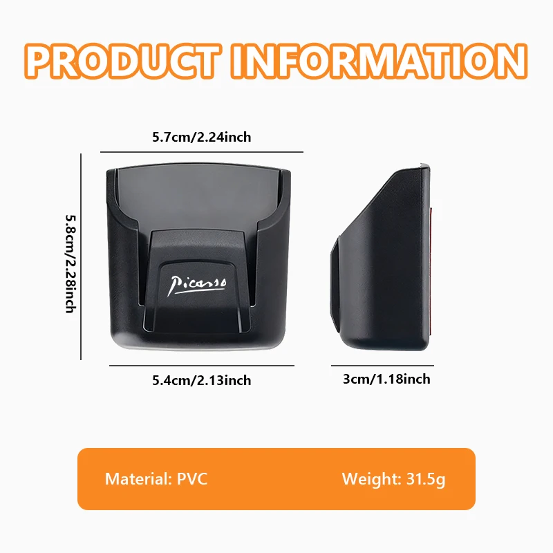 Universal Car Dashboard Phone Key Storage Box Accessorie For Citroen Nemo Picasso VTS C1 C2 C3 C4 C4L Jumper Xsara DS7 - view 6