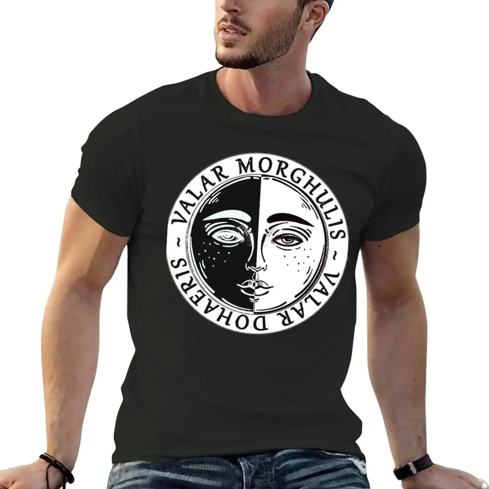 

Футболка Valar Morghulis Valar Dohaeris, Винтажная футболка, графические футболки, мужские футболки workou