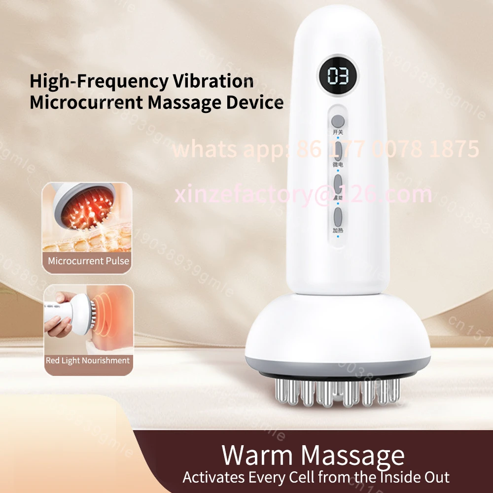 Customizable Electric Body Gua Sha Massager Fat Burning Scraping Slimming Meridian Brush Guasha Tool Vibration Infrared Anti