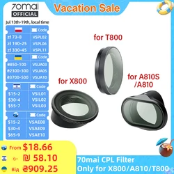 Original 70mai CPL Filter for 70mai A810 Lite/ A810S/ A810/ X800/ T800 Circular Polarizing Lens Filters Lens Cap