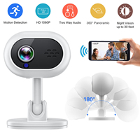 Indoor Security 1080P Monitoring Camera Motion Detection WiFi Smart Video Baby Monitor 2-Way Audio Siren Night Vision for Camera