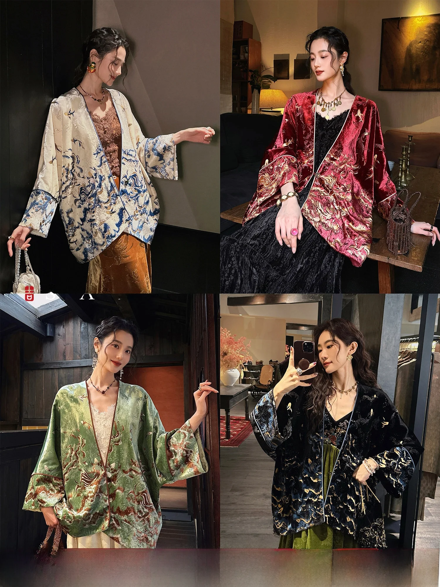 

Новая женская куртка Sanji Bla Flower в китайском стиле с лаковой отделкой и золотой вышивкой, бархатная, для ранней весны, красивая, хит продаж