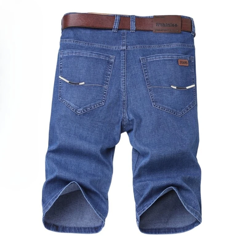 New High-end Denim Shorts for Men in Spring and Summer of 2025, Loose and Versatile, Trendy Brand Business Casual Denim Shorts