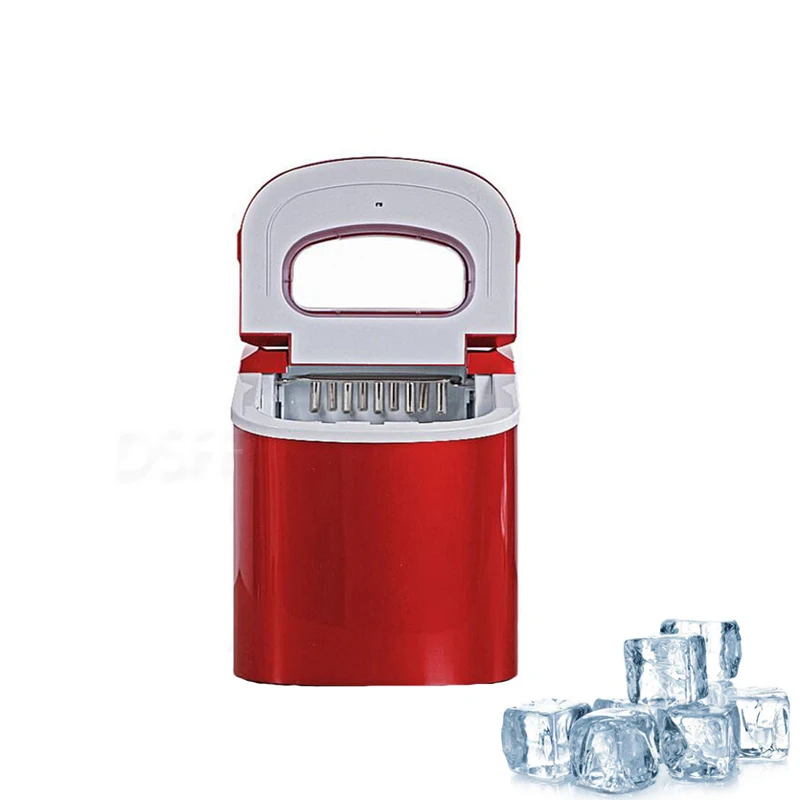 Household Red Mini Ice Maker Portable Bullet Shaped Ice Block Making Machine