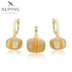 Xuping Jewelry Copper Alloy New Arrival Charm Square Shaped Necklace Earrings Set for Women Girl Party Birthday Gift X000904717