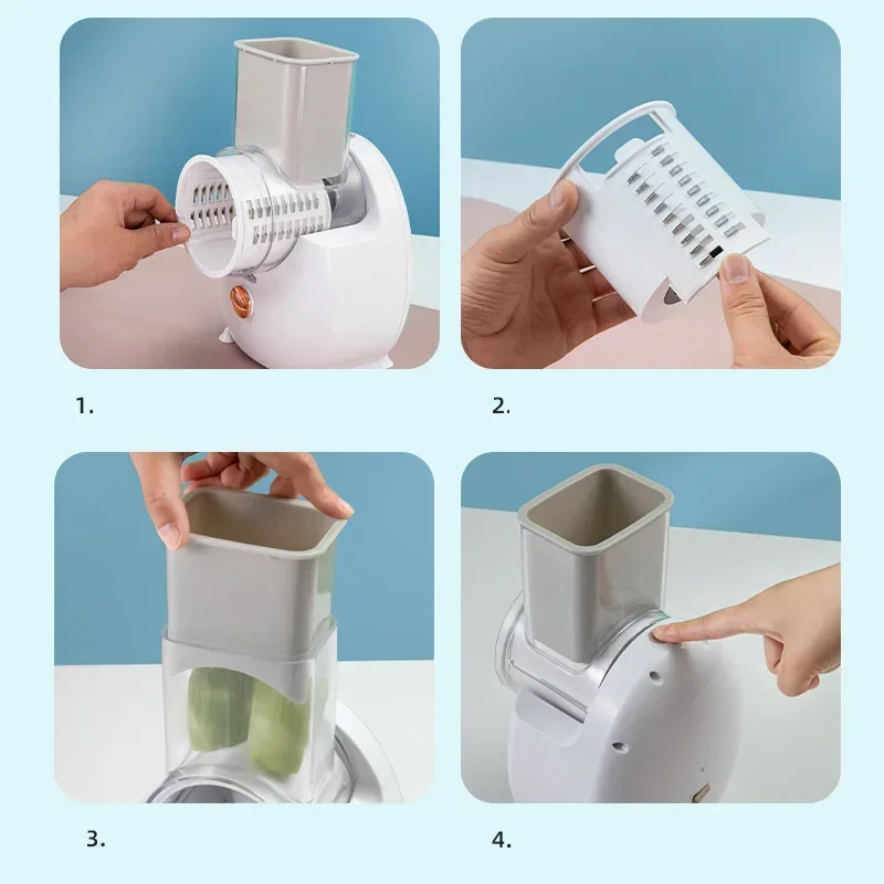 Multifunctional Vegetable Cutter 1PC Home Kitchen Electric Vegetable Cutter Vegetable Slicer Shredder Automatic