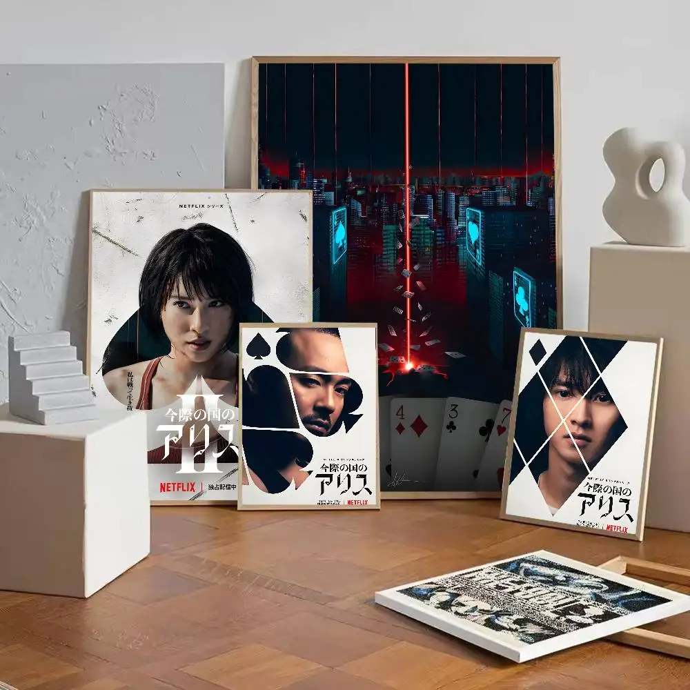 Movie A-Alice I-in B-Borderland Poster Paper Print Home Living Room Bedroom Entrance Bar Cafe Art Painting Decoration