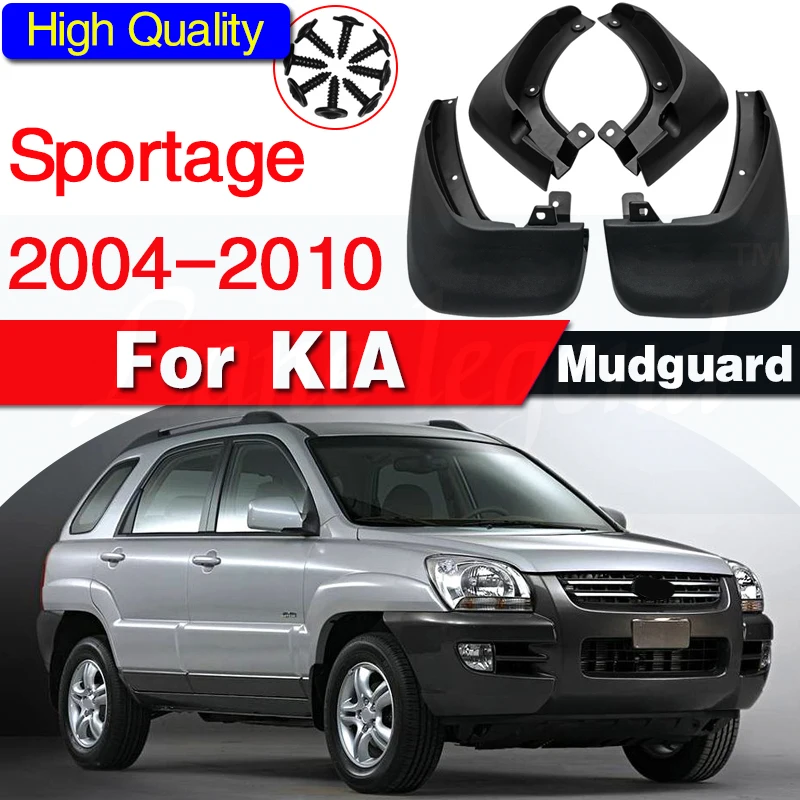 Car Front Rear Mud Flaps Mudguards For KIA Sportage W/O Cladding 2004 2005 2006 2007 2008 2009 2010 Mudflap Accessories Fenders