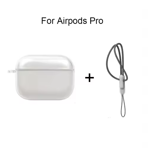 Clear Soft TPU Earphone Case for Airpods 4 3 2 1 Pro Pro2 Pro 3 Shockproof with Lanyard Strap for Airpods 4 Charging Case Cover - Image 7