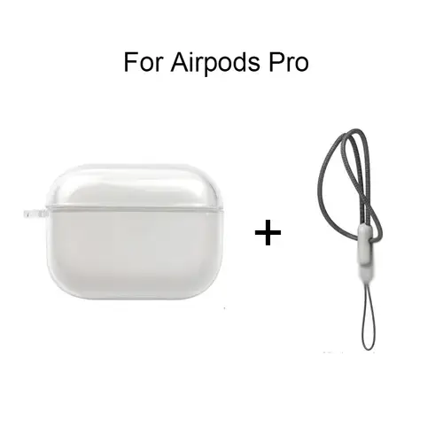 Clear Soft TPU Earphone Case for Airpods 4 3 2 1 Pro Pro2 Pro 3 Shockproof with Lanyard Strap for Airpods 4 Charging Case Cover - Image 7