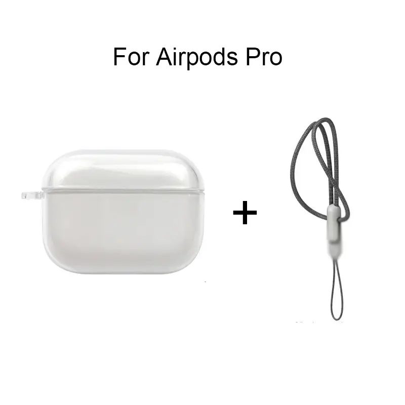 Clear Soft TPU Earphone Case for Airpods 4 3 2 1 Pro Pro2 Pro 3 Shockproof with Lanyard Strap for Airpods 4 Charging Case Cover - Image 7