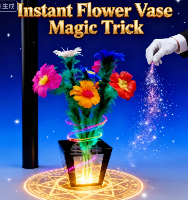 instant-flower-vase-for-magic-trick-one-to-two-potted-flower-split-stage-magic-props-magician-funny-games-tricks-props